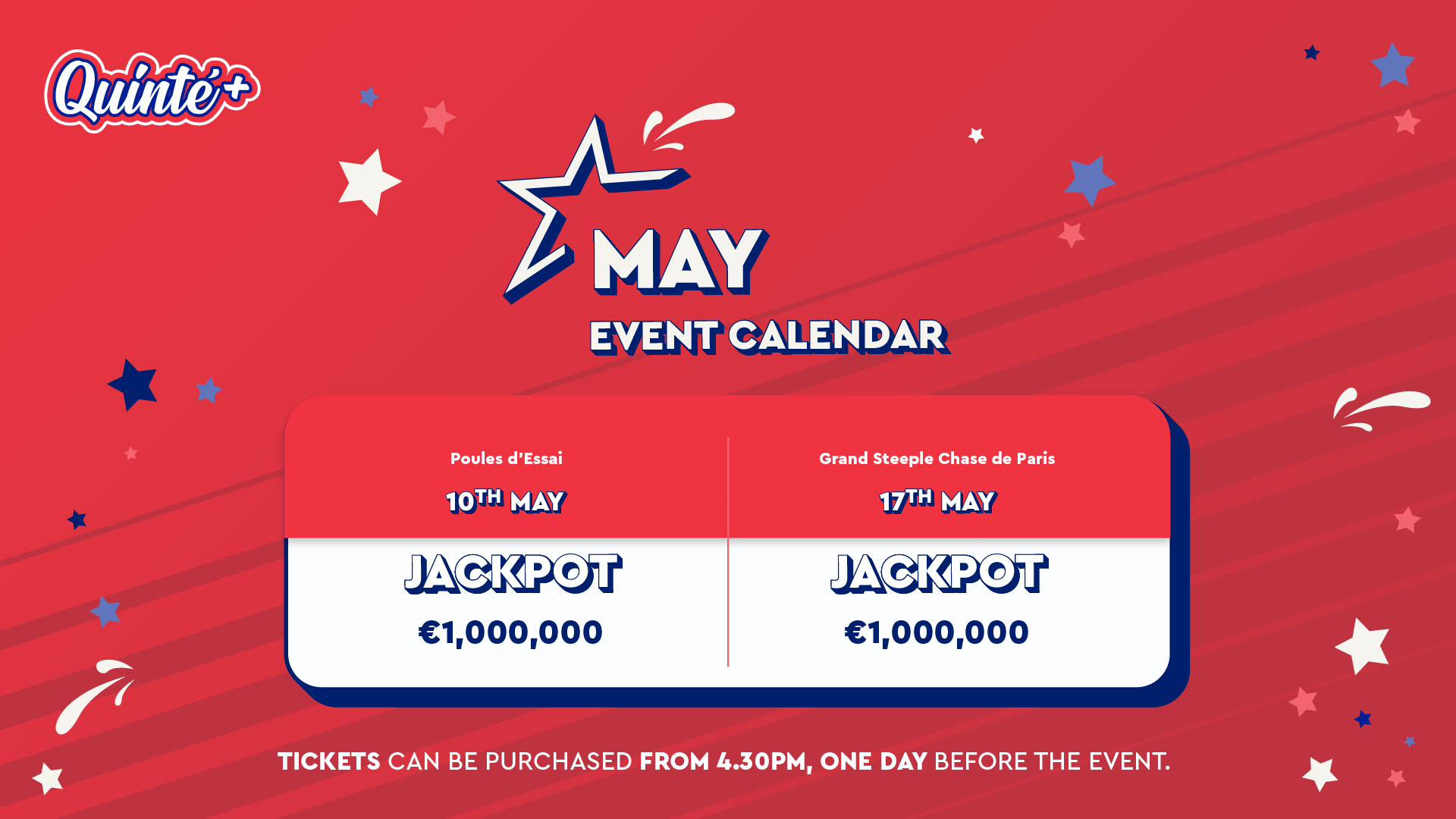 May Jackpot Calendar Quinte Plus Quinte Plus - Event Details