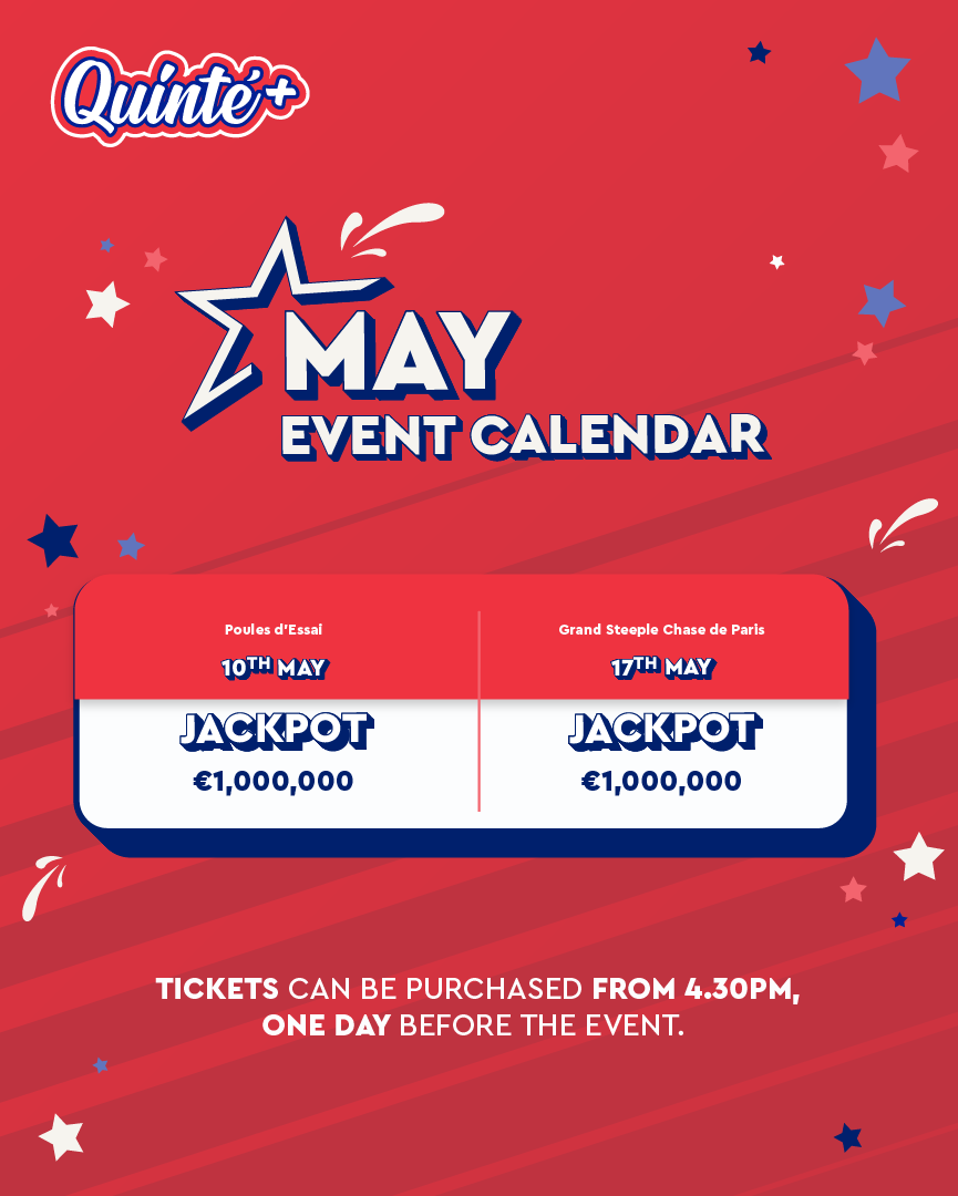 May Jackpot Calendar Quinte Plus Quinte Plus - Event Details